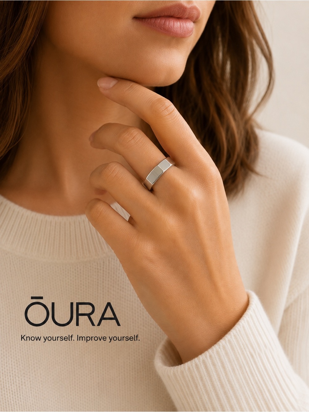 Oura Ring Gen 2 Heritage Silver Size 8 w/ Original Box & Charger